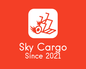 Burning Cargo Cart App logo design