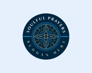 Pray - Parish Christian Cross logo design