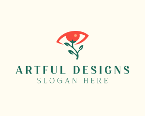 Optical Eye Flower  logo design