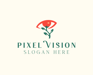 Optical Eye Flower  logo design