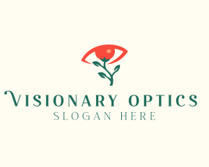 Optical Eye Flower  logo design