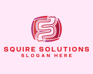 Software Box Letter S logo design