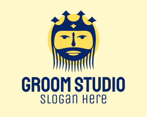 Groom - King Crown Beard logo design