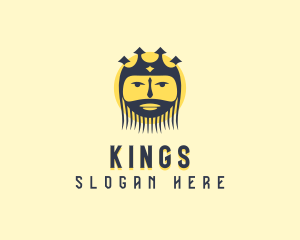 King Crown Beard logo design