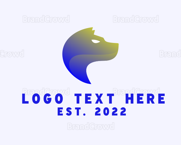 Gradient Hound Dog Logo