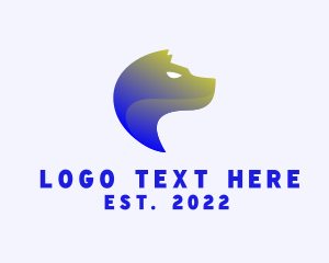 Company - Gradient Hound Dog logo design