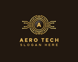 Fintech Circuit Tech logo design