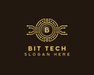 Fintech Circuit Tech logo design