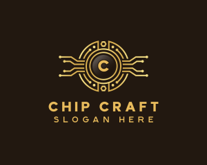 Chip - Fintech Circuit Tech logo design