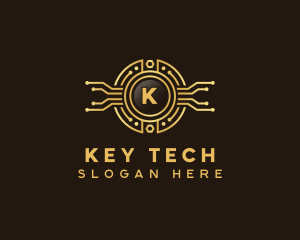 Fintech Circuit Tech logo design