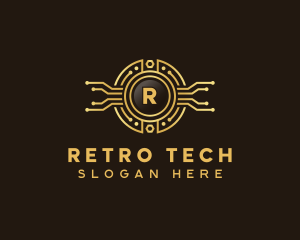 Fintech Circuit Tech logo design