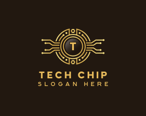 Fintech Circuit Tech logo design