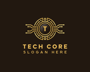 Fintech Circuit Tech logo design