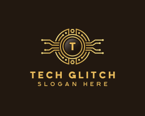 Fintech Circuit Tech logo design