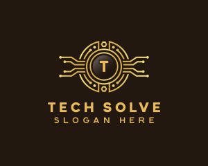 Fintech Circuit Tech logo design