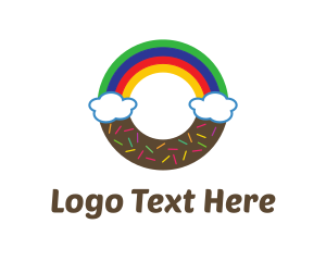 Rainbow Clouds Donut Logo