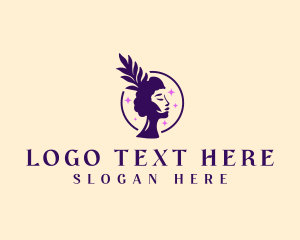 Pretty - Lady Hair Beauty logo design