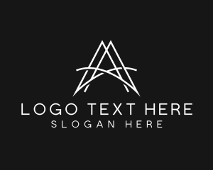 Brand - Geometric Letter A Media logo design