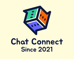 Chatting - Multicolor Chat Dice logo design