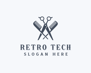 Barbershop Grooming Haircut logo design