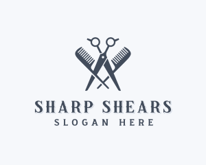 Barbershop Grooming Haircut logo design