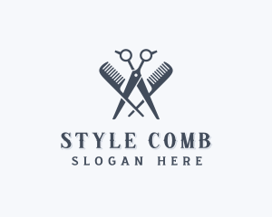 Barbershop Grooming Haircut logo design