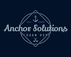 Anchor Maritime Emblem logo design