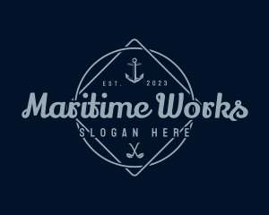 Anchor Maritime Emblem logo design