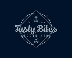 Anchor Restaurant Emblem logo design