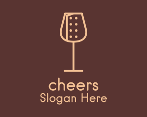 Resto Bar - Chef Wine Glass logo design