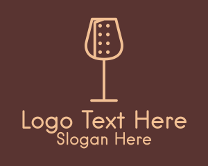 Brandy Glass - Chef Wine Glass logo design