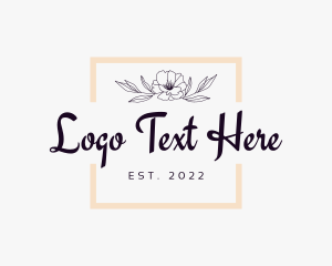 Typography - Elegant Floral Business logo design