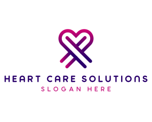 Dating Ribbon Heart logo design