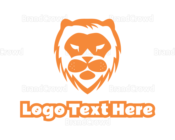 Abstract Lion Face Logo