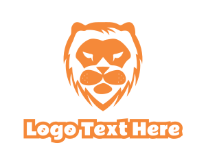 Lion Head - Abstract Lion Face logo design