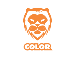 Abstract Lion Face Logo