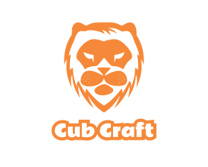 Abstract Lion Face logo design