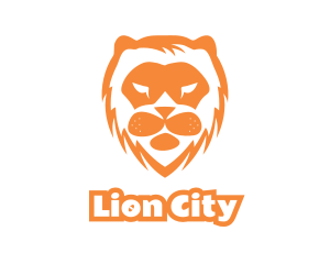 Abstract Lion Face logo design