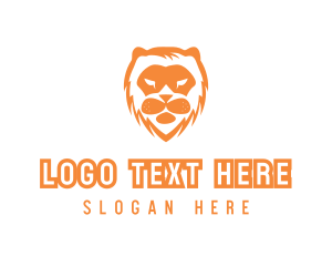 Lion Head - Abstract Lion Face logo design