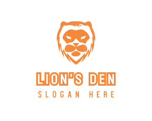 Abstract Lion Face logo design