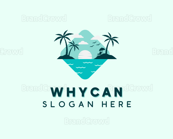 Beach Resort Vacation Logo