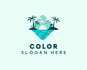 Island - Beach Resort Vacation logo design