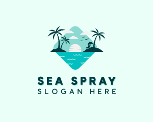 Beach Resort Vacation logo design