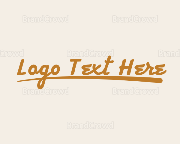 Funky Cursive Brand Logo