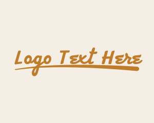 Crafty - Funky Cursive Brand logo design