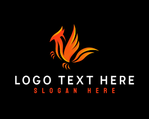 Brand - Phoenix Flying Flame logo design