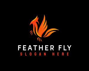 Phoenix Flying Flame logo design