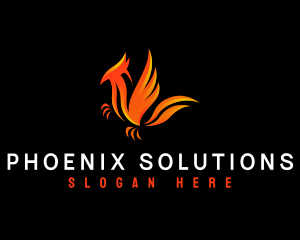 Phoenix - Phoenix Flying Flame logo design