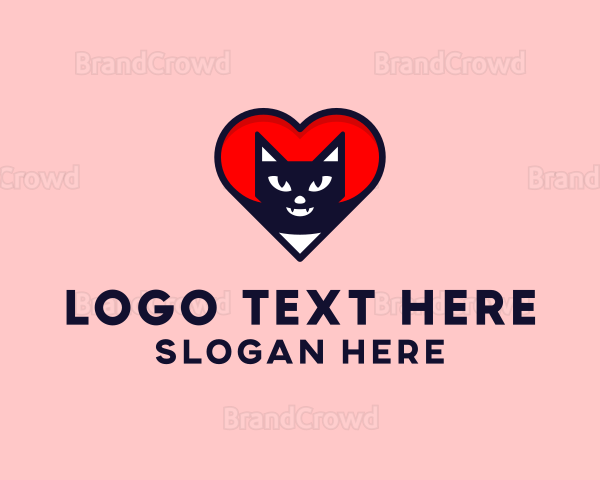 Wildlife Bat Heart Logo