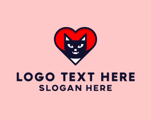 Ozark Big Eared Bat - Wildlife Bat Heart logo design